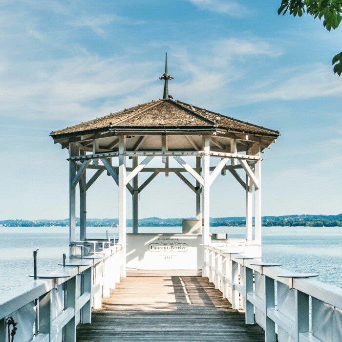 Fischersteg am Bodensee bei Bregenz - Promenade - Romantische Pavillon