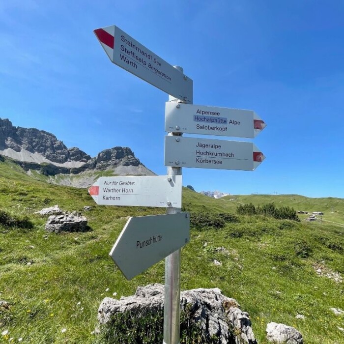Wanderwege am Arlberg in Österreich