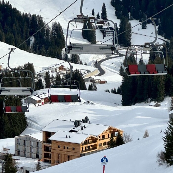 Skigebiet Warth am Arlberg in Österreich - 1.500 m Höhe