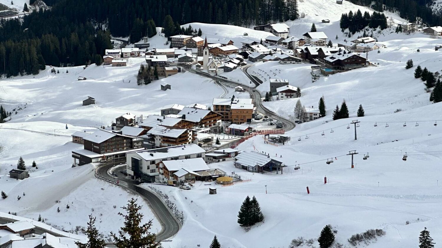 Skigebiet Warth und Lech am Arlberg in Österreich