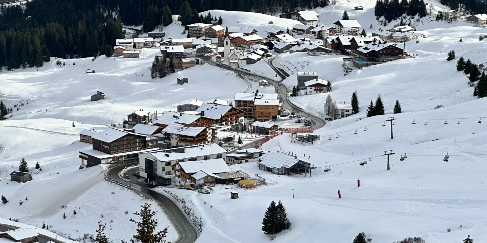 Skigebiet Warth und Lech am Arlberg in Österreich