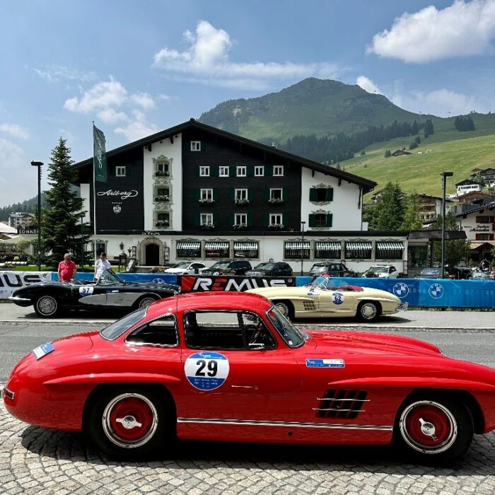 Arlberg Classic Car Rally 2026 in Lech am Arlberg - Oldtimer Mercedes 300 SL Coupé - Baujahr 1956 - 215 PS