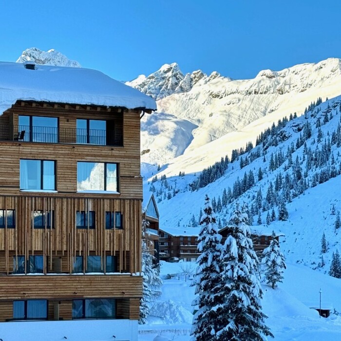 Aparthotel Österreich - Apartments am Arlberg mieten - traumhafte Lage direkt im Skigebiet auf 1.500 m Höhe - 50 m zum Skilift